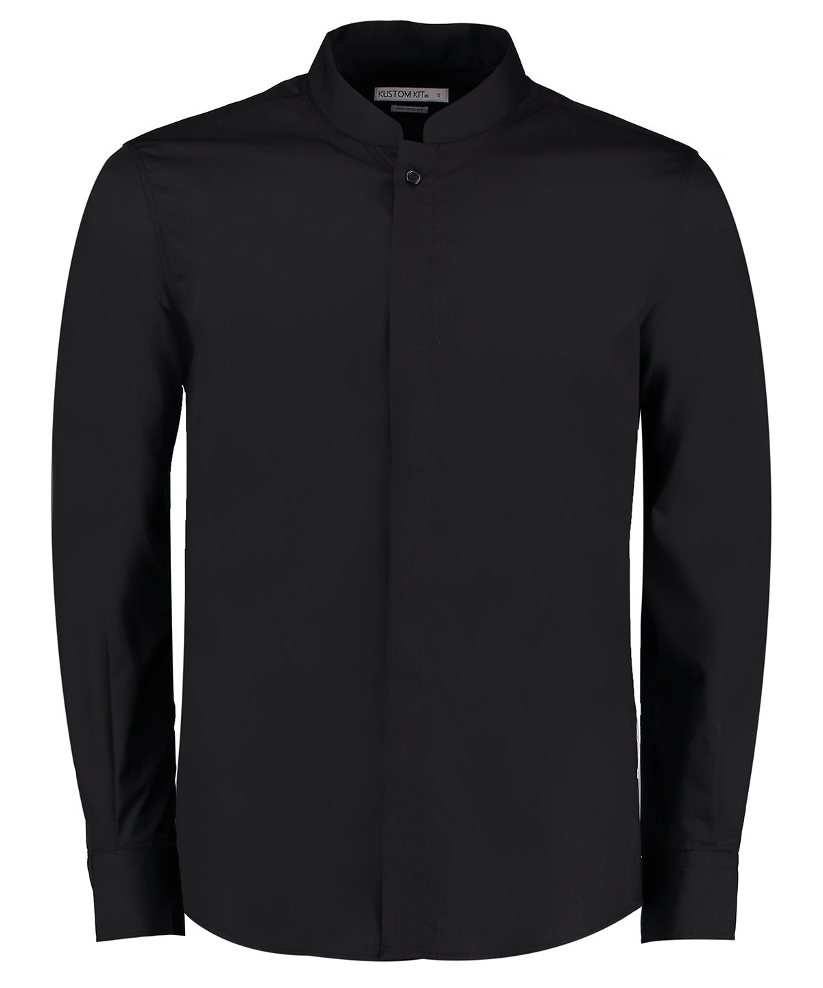 Kustom Kit - Mandarin collar shirt long-sleeved (tailored fit) - KK161