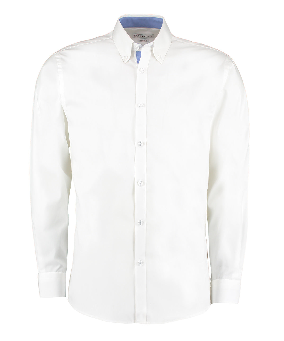 Kustom Kit - Contrast premium Oxford shirt (button-down collar) long-sleeved (tailored fit) - KK190