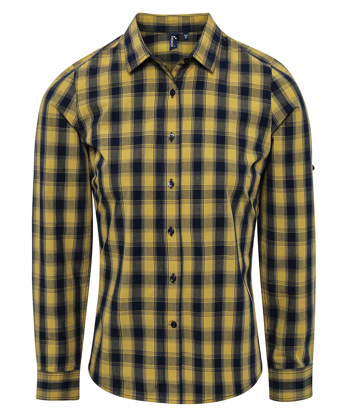 Premier - Women's Mulligan check cotton long sleeve shirt - PR350