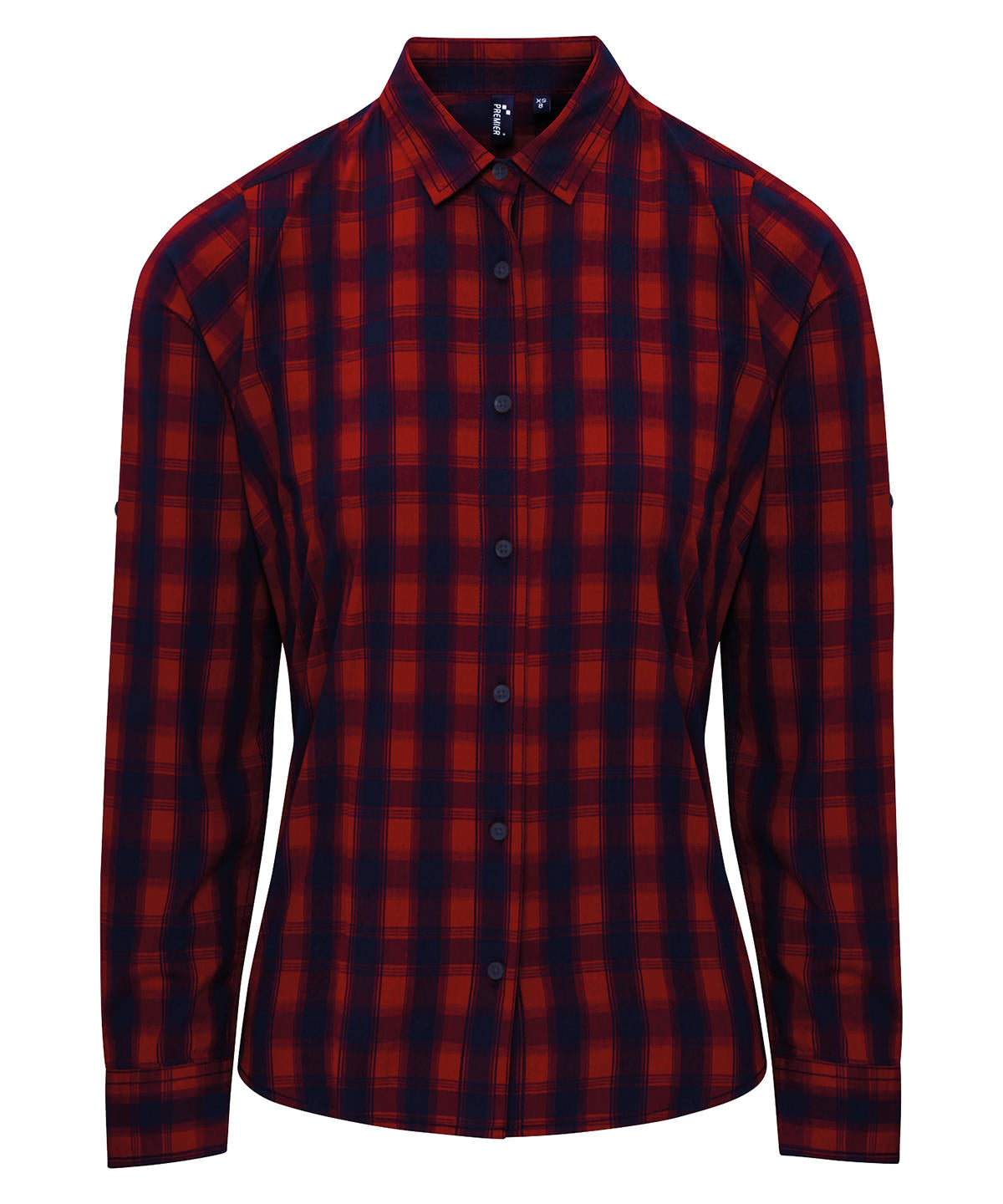 Premier - Women's Mulligan check cotton long sleeve shirt - PR350
