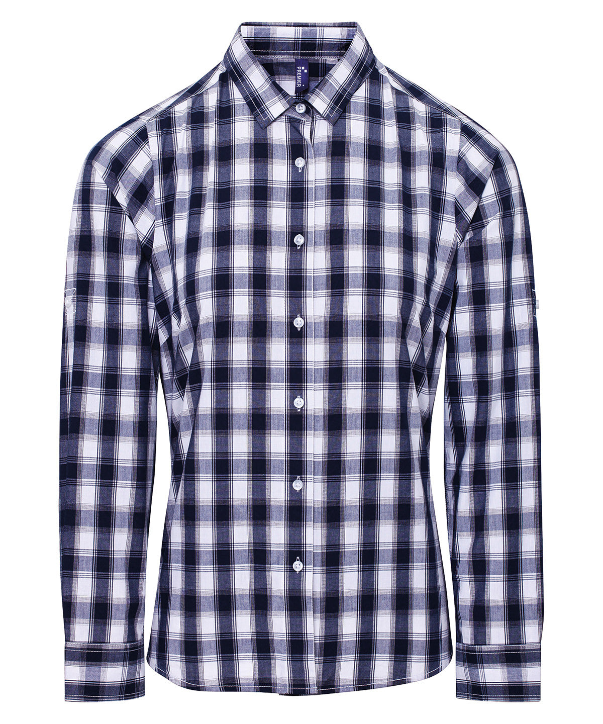 Premier - Women's Mulligan check cotton long sleeve shirt - PR350