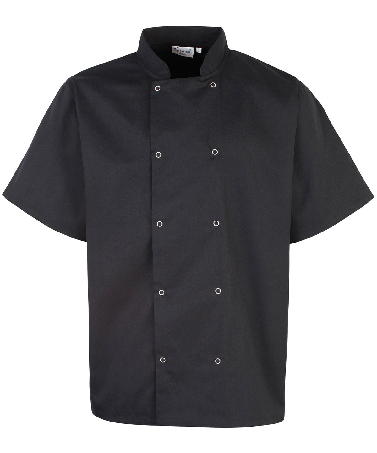 Premier - Studded front short sleeve chef's jacket - PR664