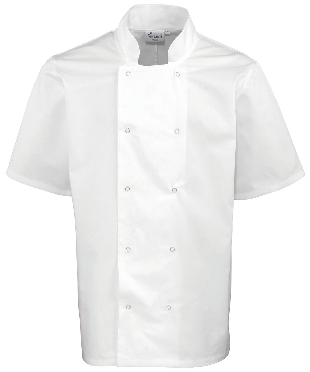 Premier - Studded front short sleeve chef's jacket - PR664