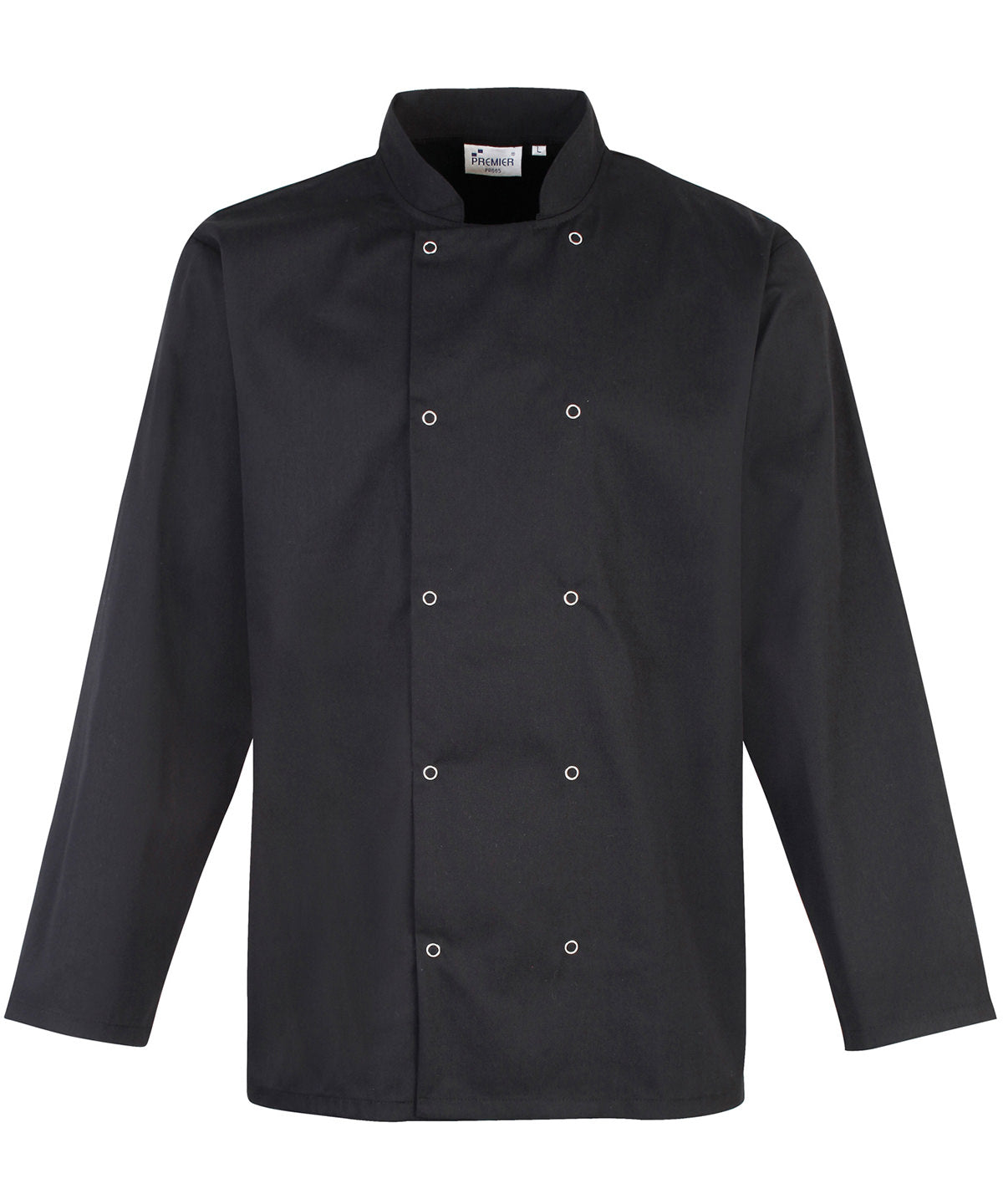 Premier - Studded front long sleeve chef's jacket - PR665