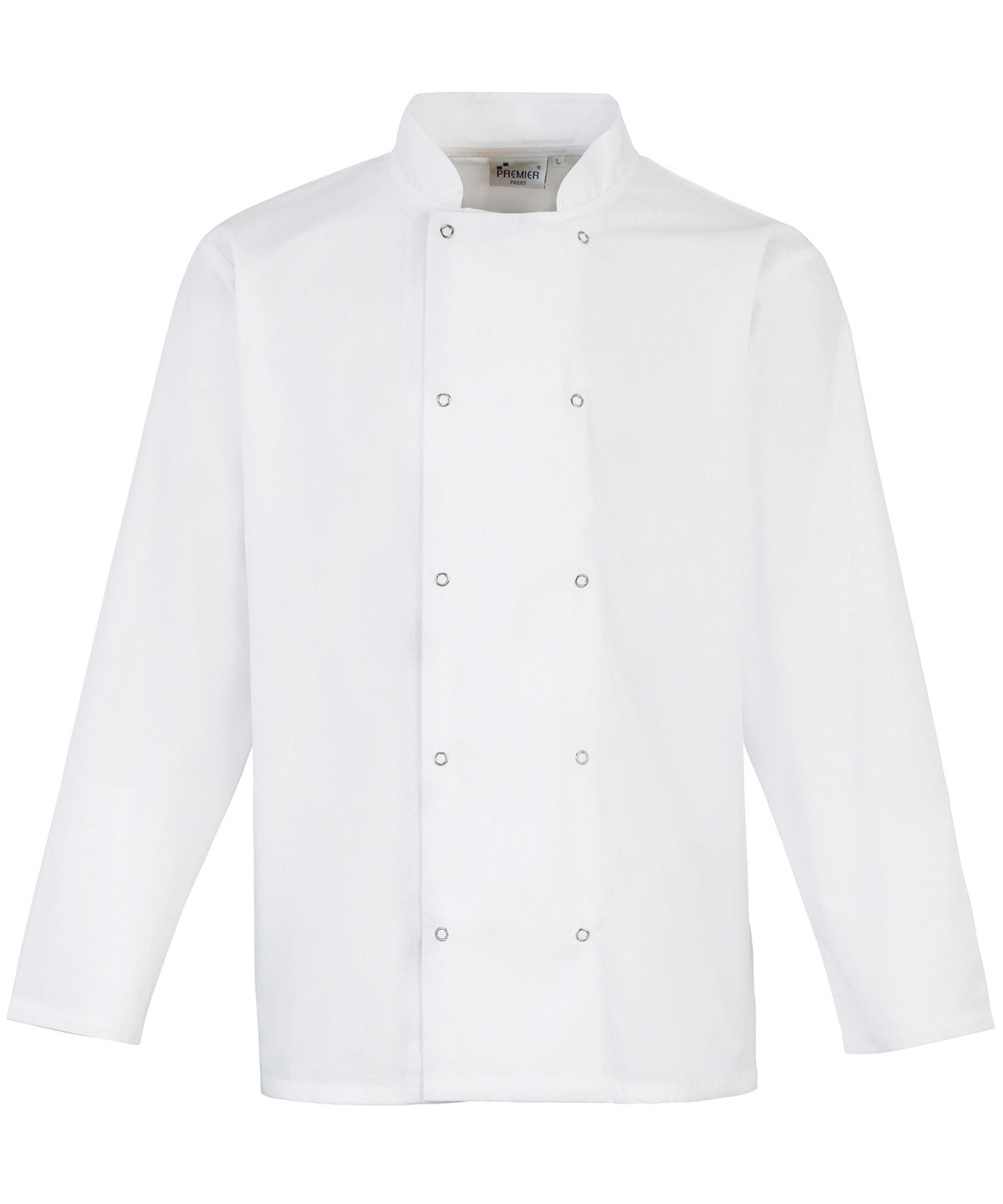 Premier - Studded front long sleeve chef's jacket - PR665