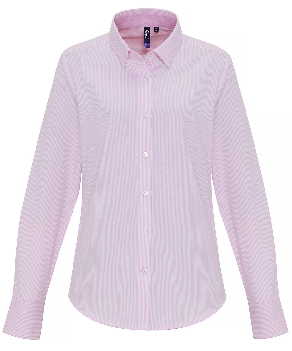 Premier - Women's cotton-rich Oxford stripes blouse - PR338