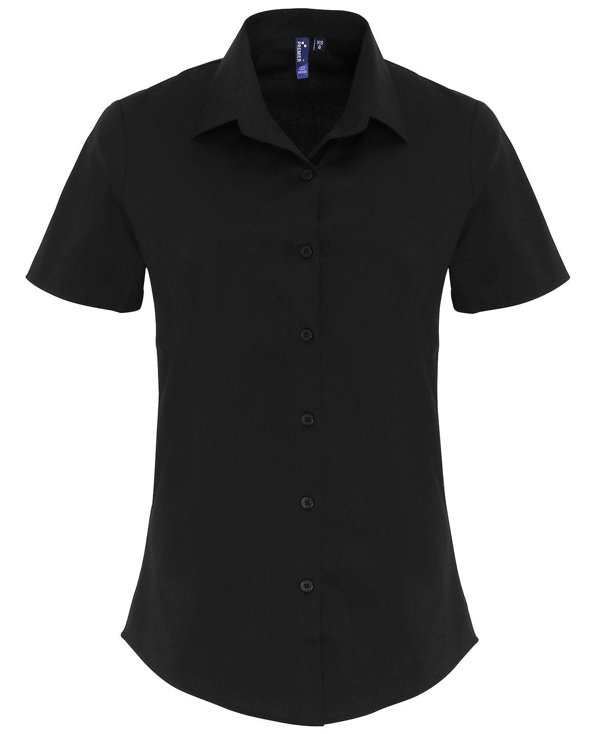Premier - Women's stretch fit cotton poplin short sleeve blouse - PR346