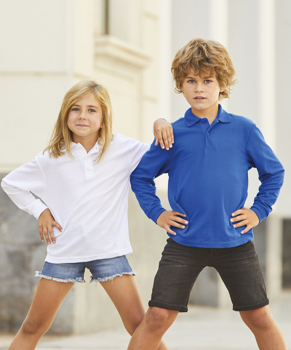 Fruit of the Loom - Kids long sleeve 65/35 polo - SS320