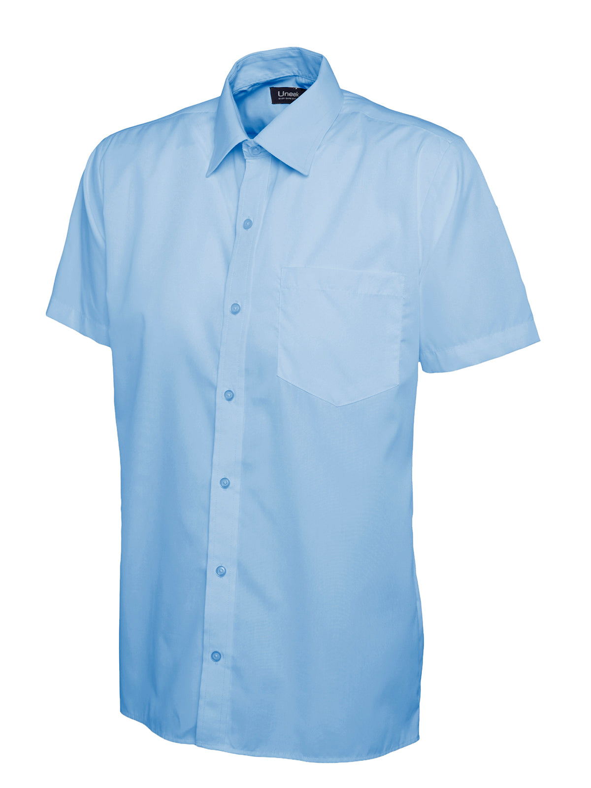Uneek - Mens Poplin Half Sleeve Shirt - UC710