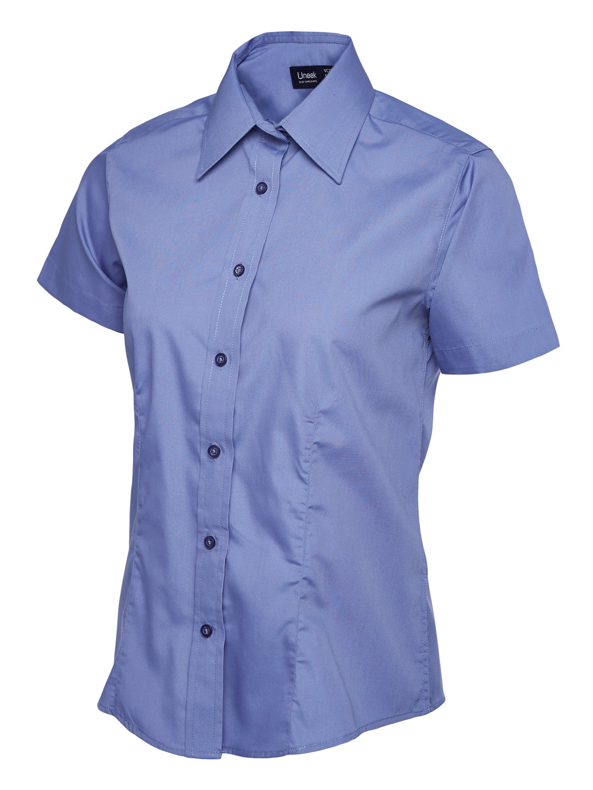 Uneek - Ladies Poplin Half Sleeve Shirt - UC712