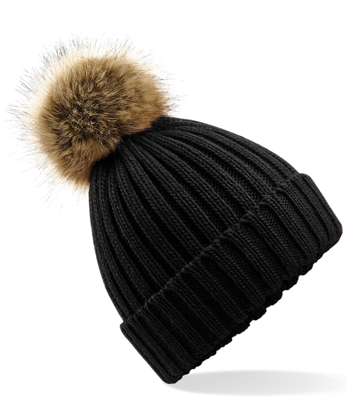 Beechfield - Fur pop pom chunky beanie - BC412