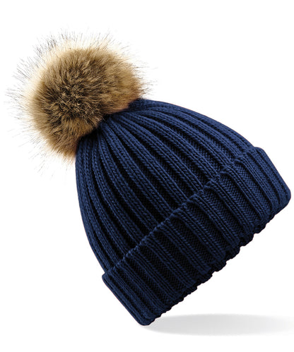 Beechfield - Fur pop pom chunky beanie - BC412