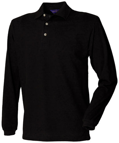 Henbury - Long sleeve cotton polo shirt - HB105