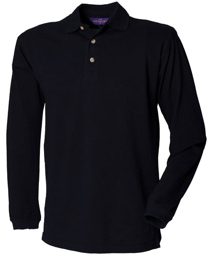 Henbury - Long sleeve cotton polo shirt - HB105