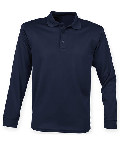 Henbury - Long sleeve Coolplus® polo shirt - HB478