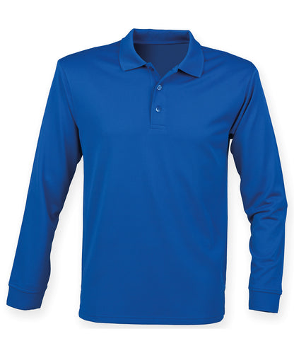Henbury - Long sleeve Coolplus® polo shirt - HB478