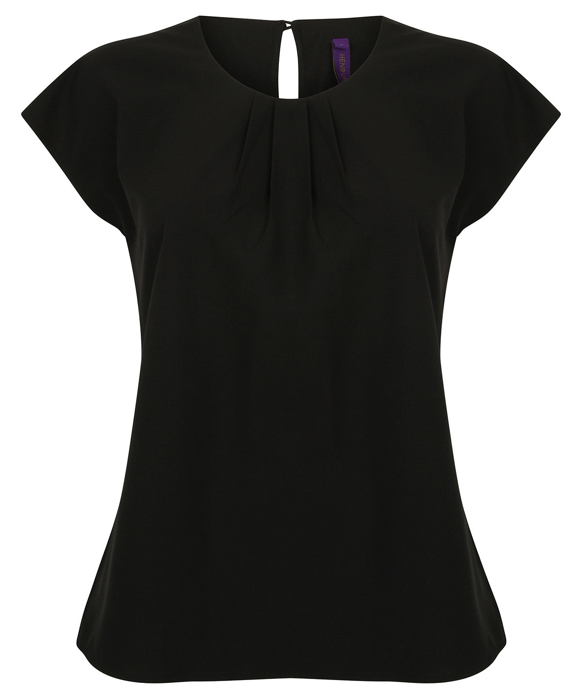 Henbury - Women's pleat front short sleeve blouse - HB597