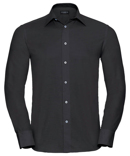 Russell Collection - Long sleeve easycare tailored Oxford shirt - J922M
