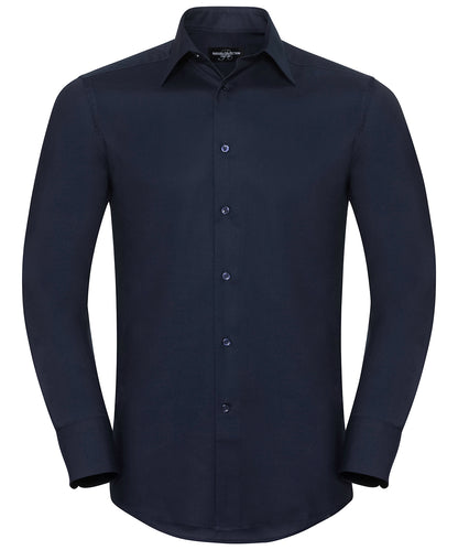 Russell Collection - Long sleeve easycare tailored Oxford shirt - J922M