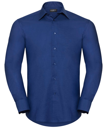Russell Collection - Long sleeve easycare tailored Oxford shirt - J922M