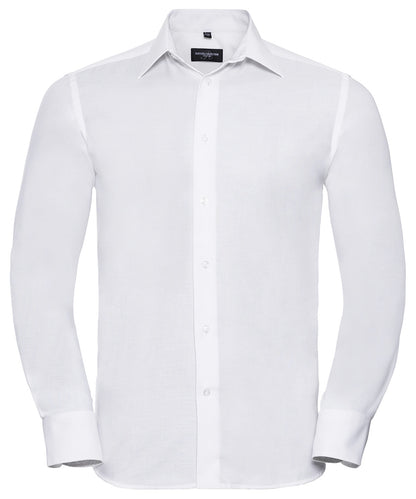 Russell Collection - Long sleeve easycare tailored Oxford shirt - J922M