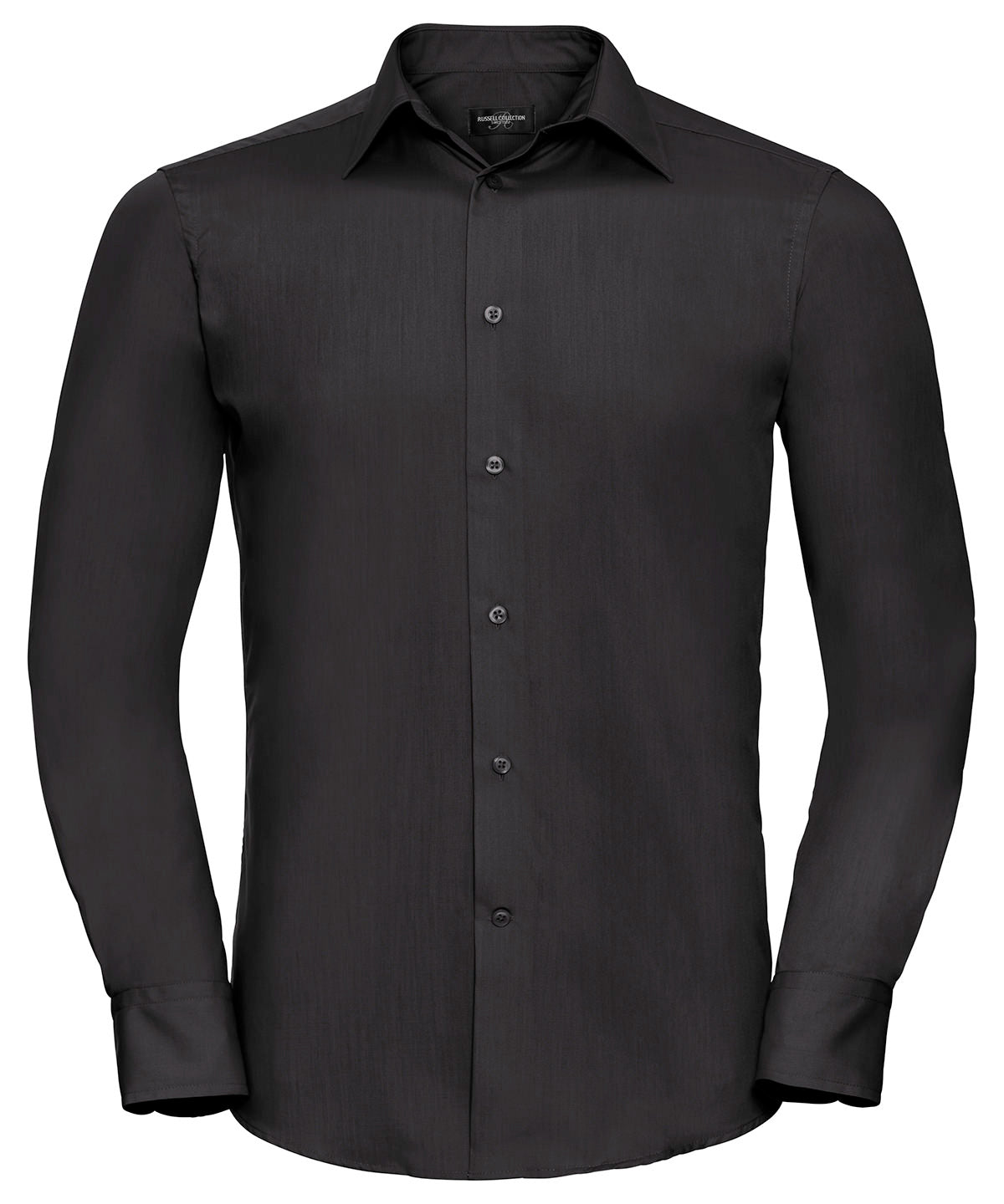 Russell Collection - Long sleeve polycotton easycare fitted poplin shirt - J924M
