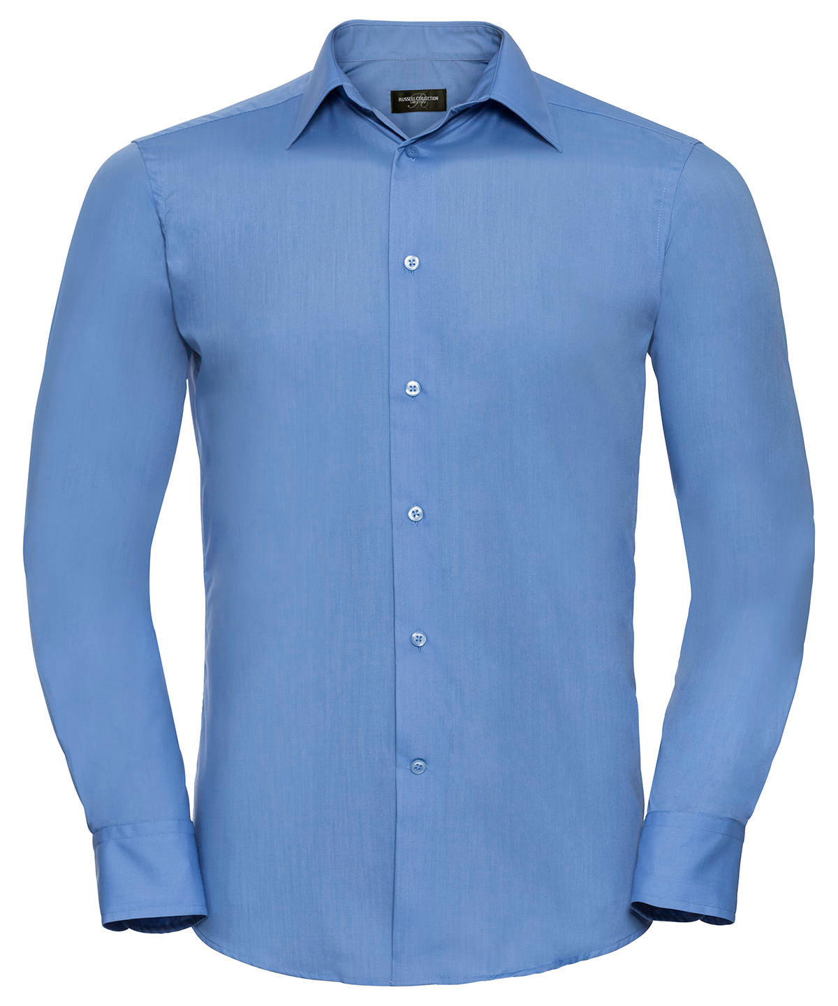 Russell Collection - Long sleeve polycotton easycare fitted poplin shirt - J924M