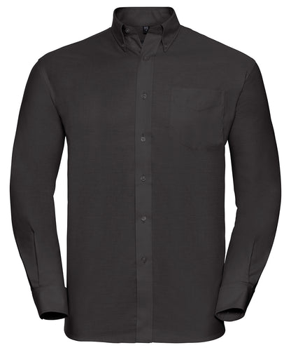 Russell Collection - Long sleeve easycare Oxford shirt - J932M
