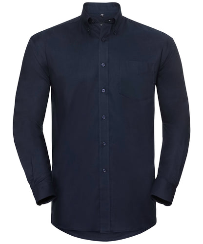 Russell Collection - Long sleeve easycare Oxford shirt - J932M