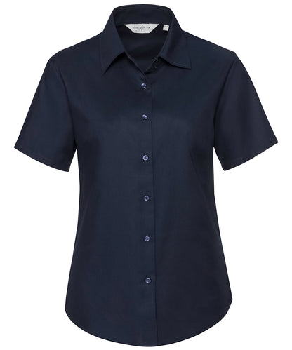 Russell Collection - Women's short sleeve Oxford shirt - J933F