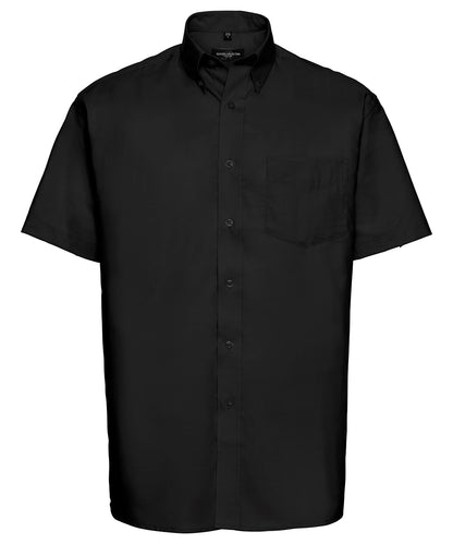 Russell Collection - Short sleeve easycare Oxford shirt - J933M
