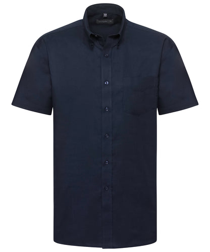 Russell Collection - Short sleeve easycare Oxford shirt - J933M