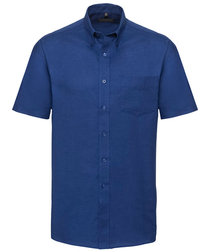Russell Collection - Short sleeve easycare Oxford shirt - J933M