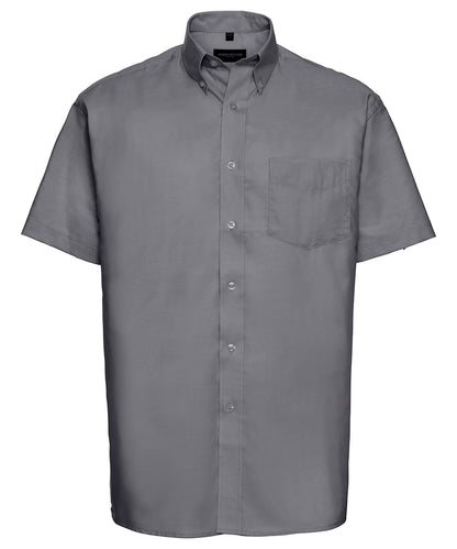 Russell Collection - Short sleeve easycare Oxford shirt - J933M