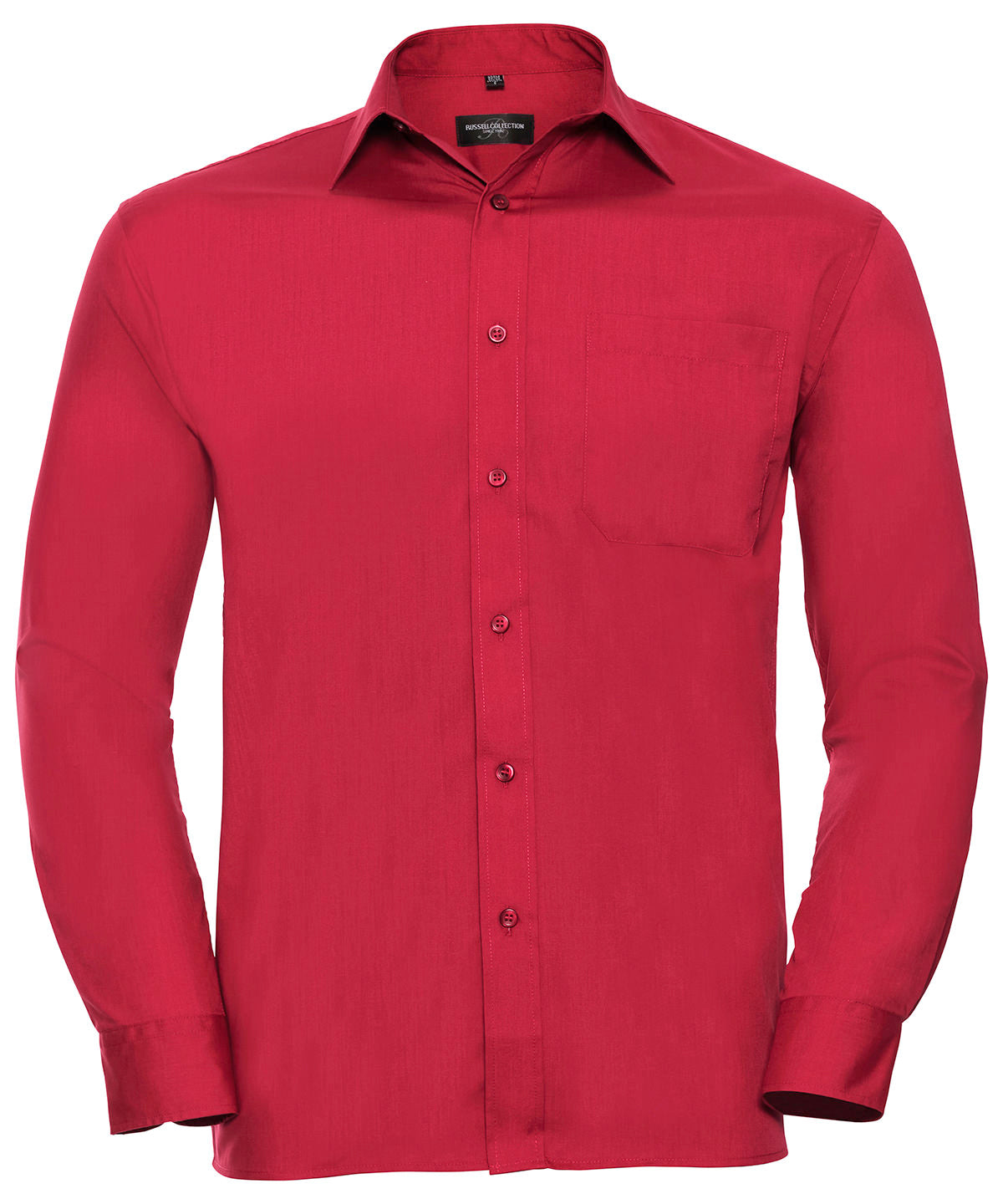 Russell Collection - Long sleeve polycotton easycare poplin shirt - J934M