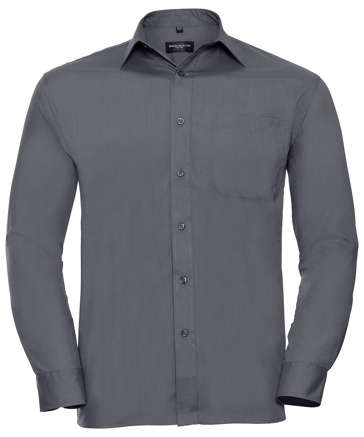 Russell Collection - Long sleeve polycotton easycare poplin shirt - J934M