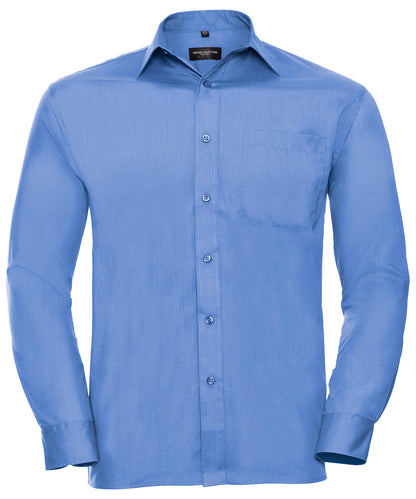Russell Collection - Long sleeve polycotton easycare poplin shirt - J934M