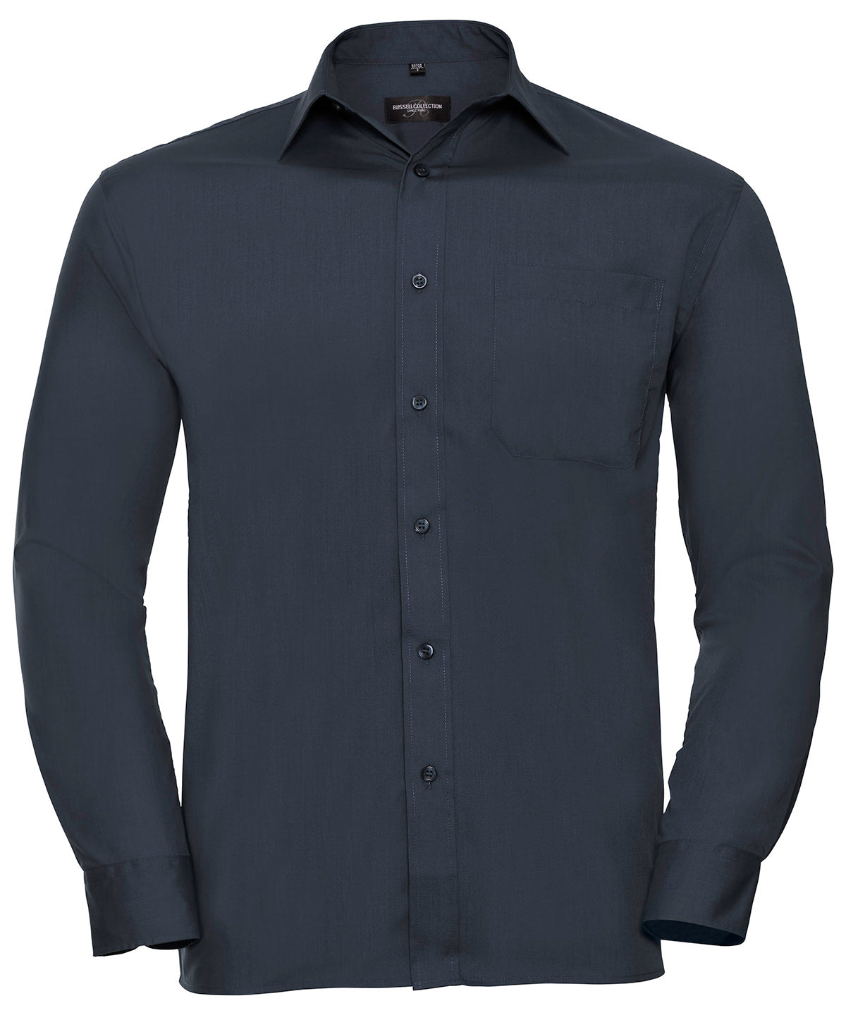 Russell Collection - Long sleeve polycotton easycare poplin shirt - J934M