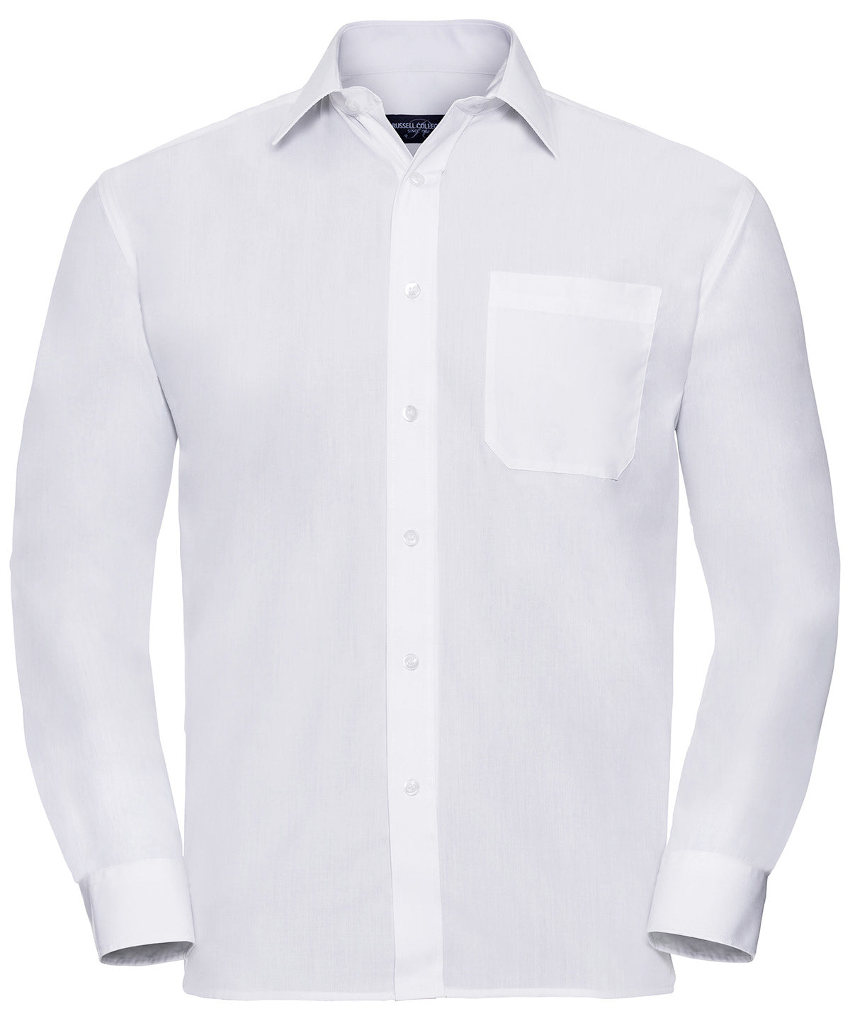 Russell Collection - Long sleeve polycotton easycare poplin shirt - J934M