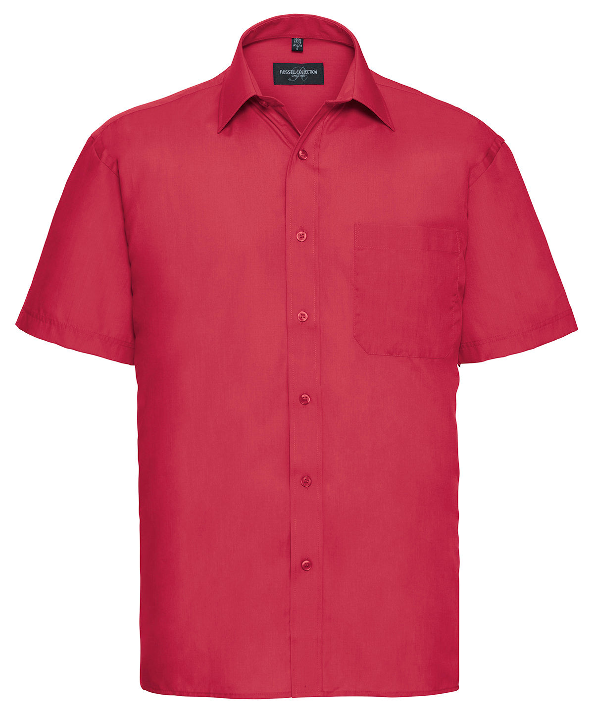 Russell Collection - Short sleeve polycotton easycare poplin shirt - J935M
