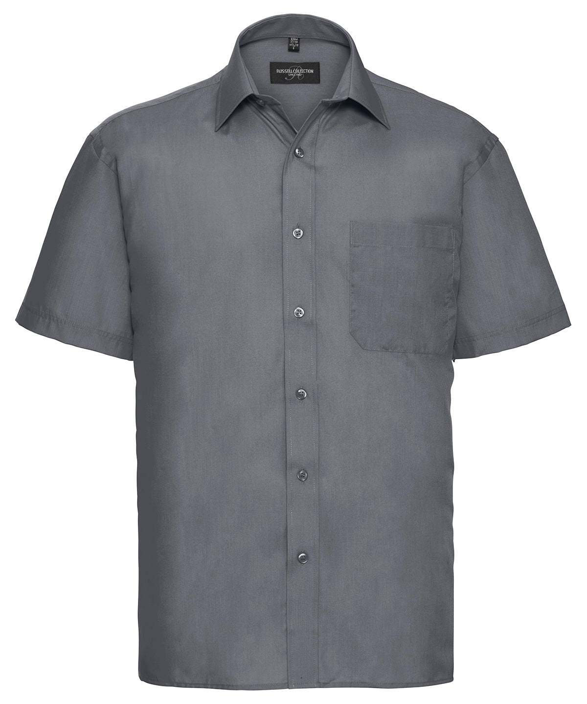 Russell Collection - Short sleeve polycotton easycare poplin shirt - J935M