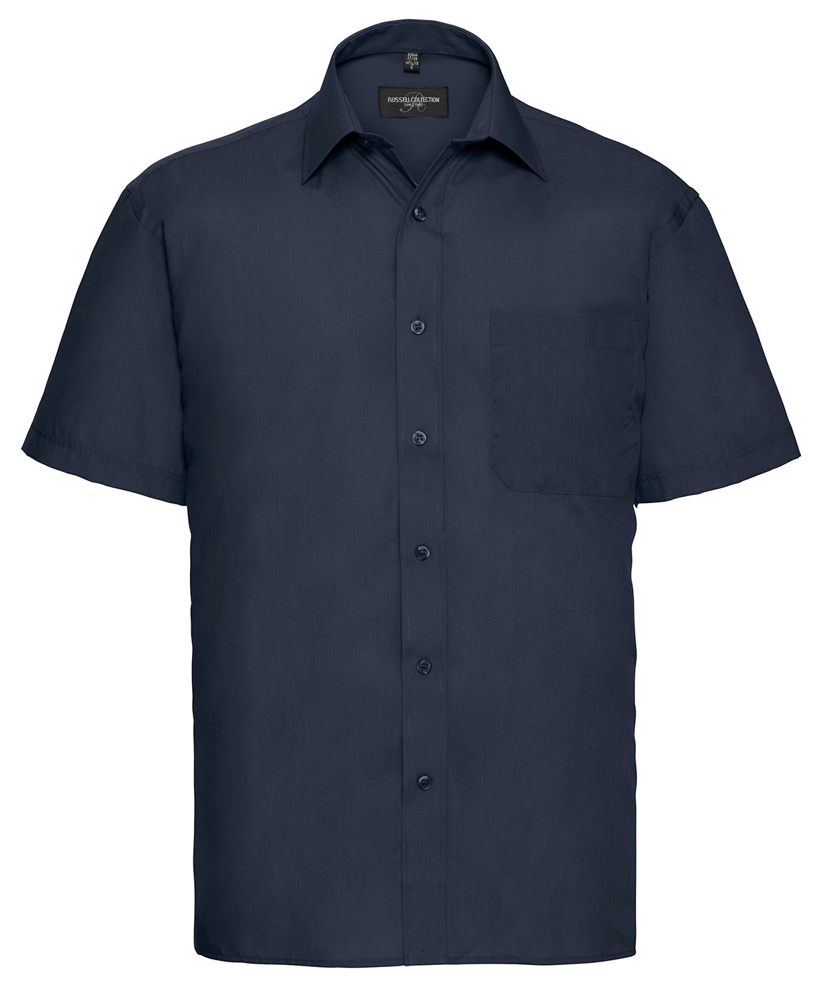 Russell Collection - Short sleeve polycotton easycare poplin shirt - J935M