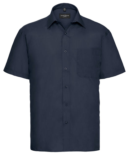 Russell Collection - Short sleeve polycotton easycare poplin shirt - J935M