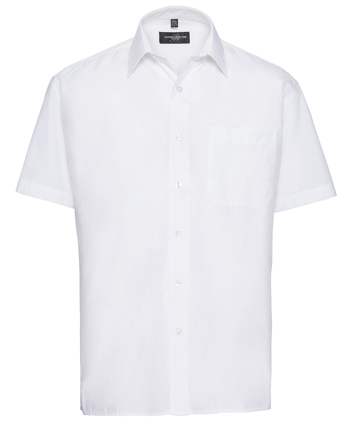 Russell Collection - Short sleeve polycotton easycare poplin shirt - J935M