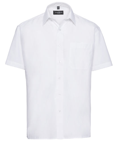 Russell Collection - Short sleeve polycotton easycare poplin shirt - J935M