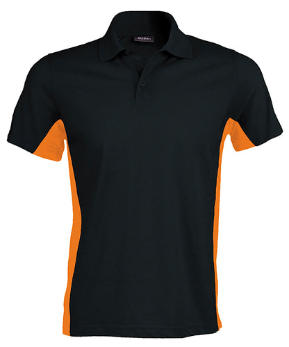 Kariban - Flags short sleeve bi-colour polo shirt - KB232