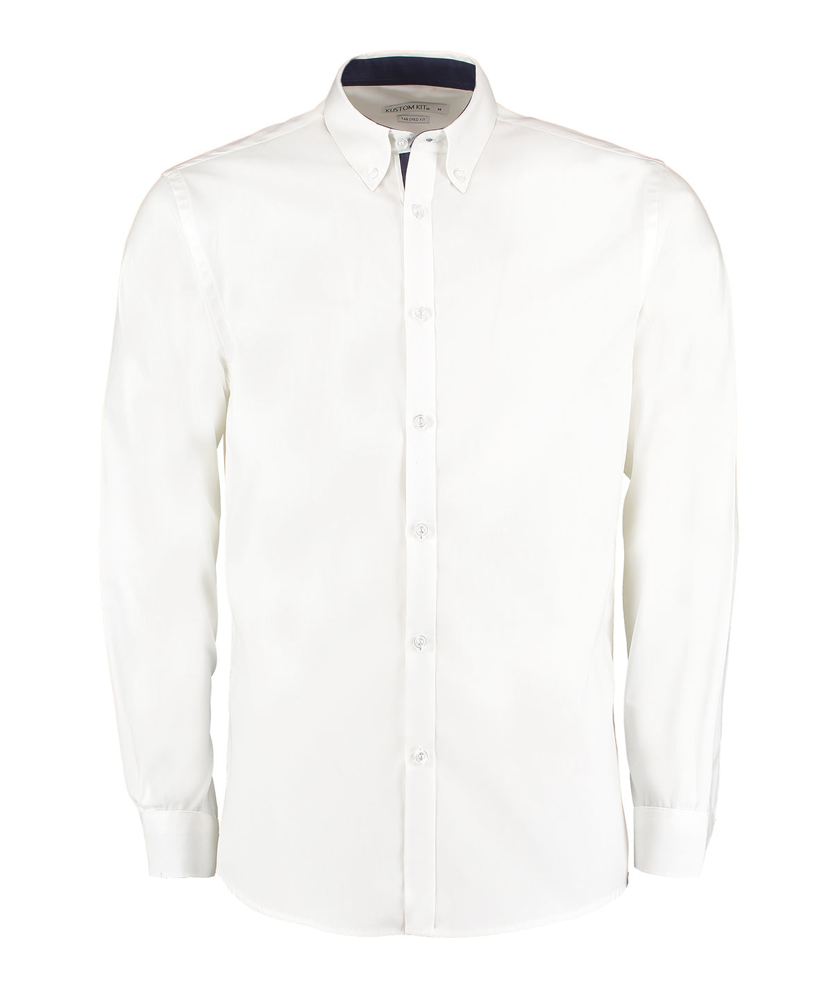 Kustom Kit - Contrast premium Oxford shirt (button-down collar) long-sleeved (tailored fit) - KK190