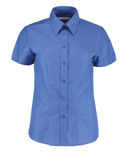 Kustom Kit - Women's workplace Oxford blouse short-sleeved (tailored fit) - KK360