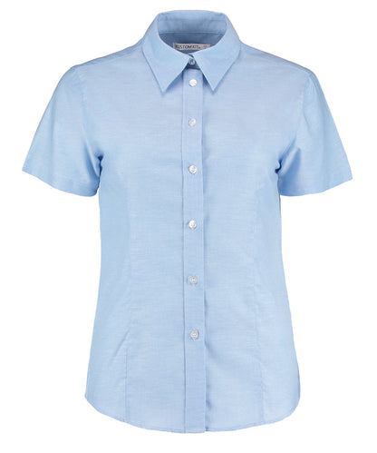 Kustom Kit - Women's workplace Oxford blouse short-sleeved (tailored fit) - KK360