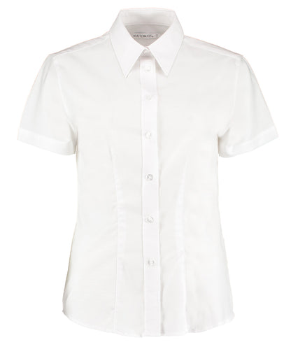 Kustom Kit - Women's workplace Oxford blouse short-sleeved (tailored fit) - KK360